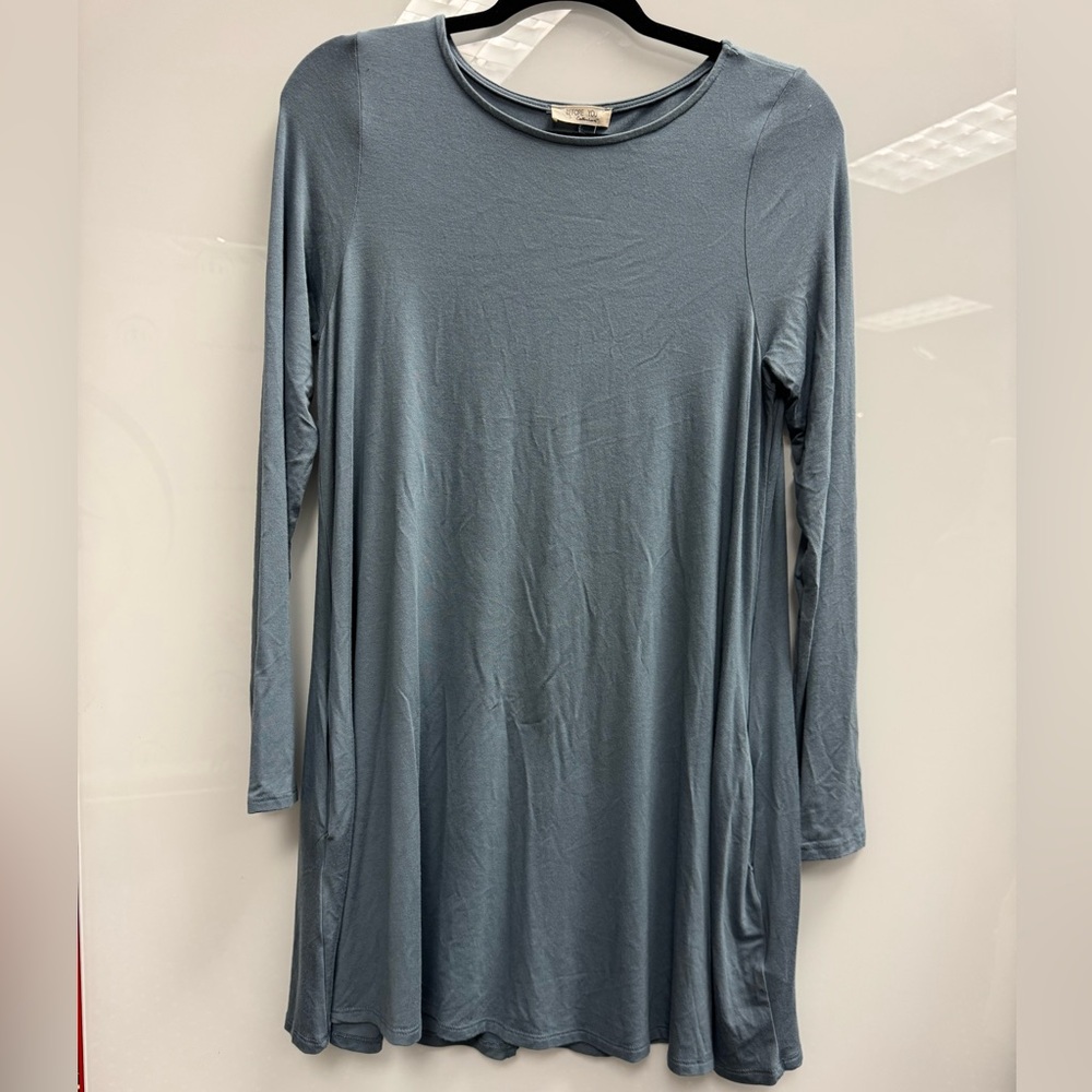 Before You Gray Long Sleeve Dress with Pockets!
